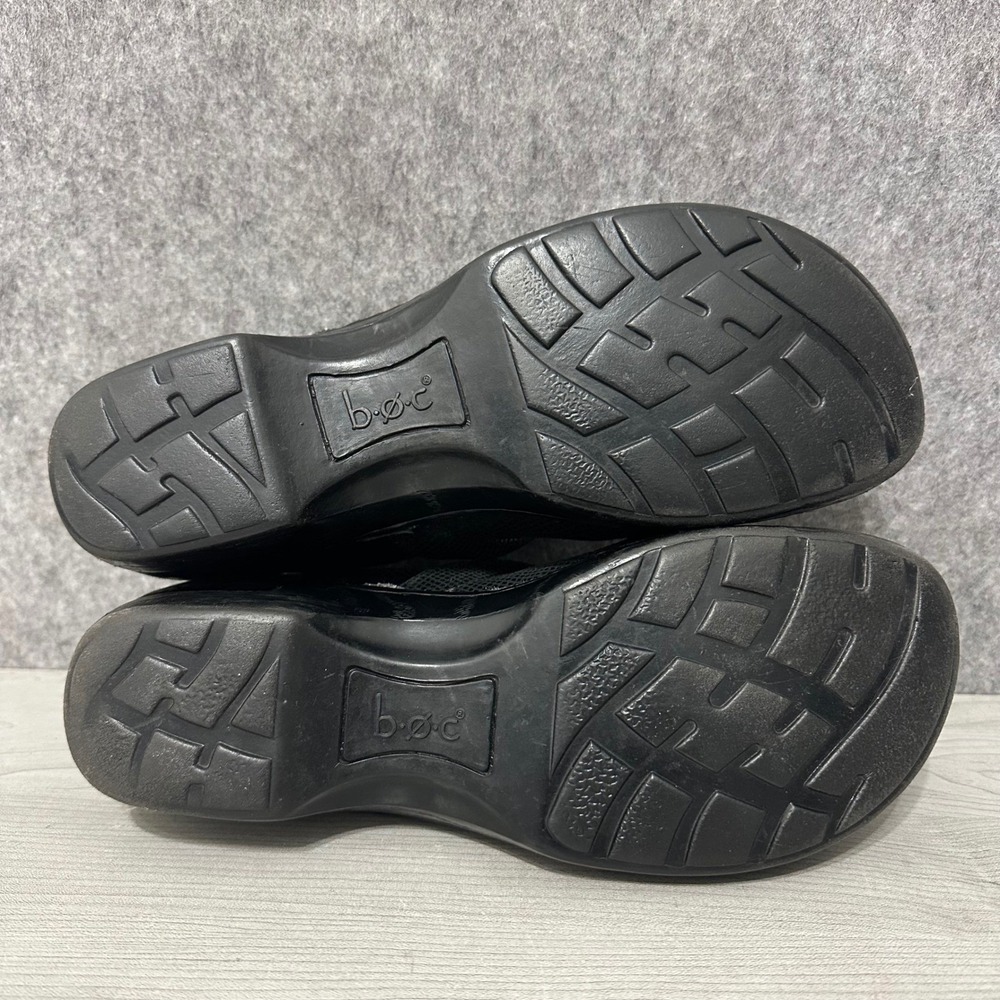Born b.o.c. Toby Black Leather Clogs Womens Sz 9.5 Textured Slip On Shoes - Picture 9 of 10